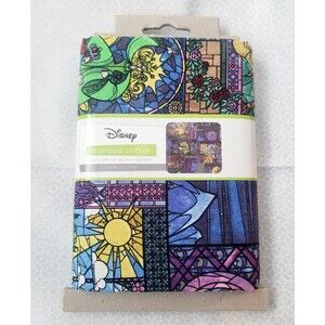 Brand New Disney Beauty & The Beast 1 Yard Cotton Fabric Stained Glass Window